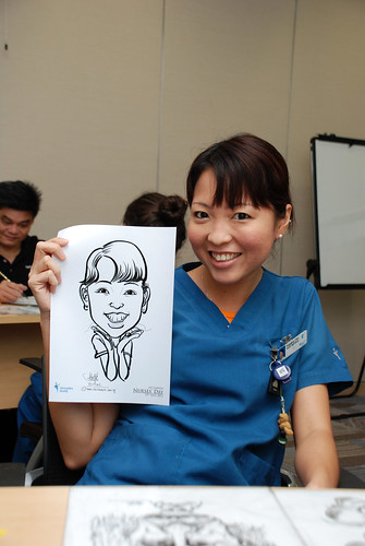 caricature live sketching for Khoo Teck Puat Hospital, Nurses' Day - 10