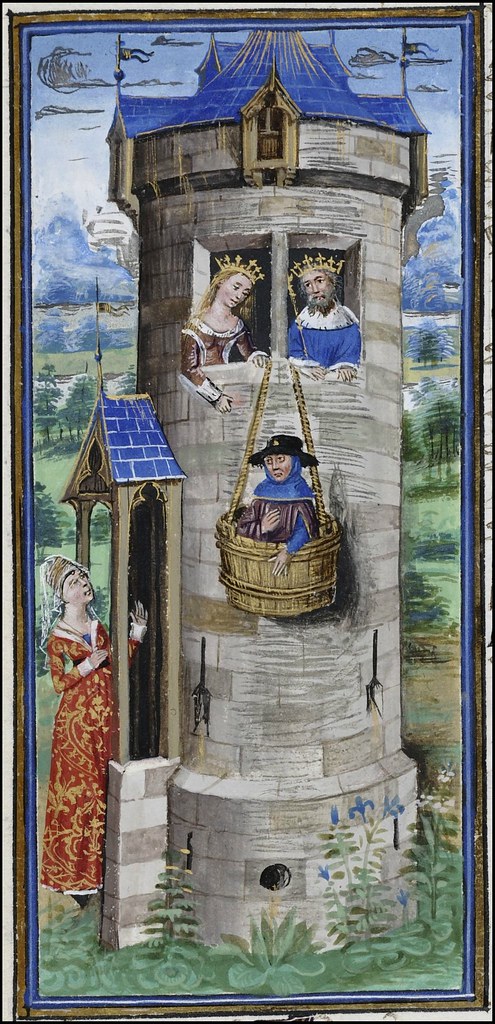 15th century illuminated manuscript miniature: Henri de Ferrières, Les Livres du roy Modus et de la royne Ratio 314