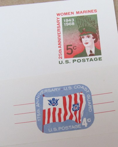 USPS Women Marines & U.S. Coastgaurd Postal Cards