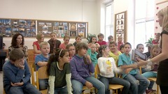 Beseda se žáky ZŠ v Drnholci, 24. 10. 2012