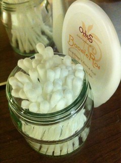 Glenilen yogurt jar now storing Q-tips