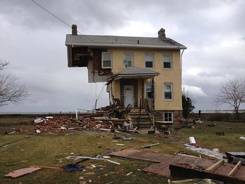 A house in Union Beach, NJ after Hurricane Sandy went through by Hazboy