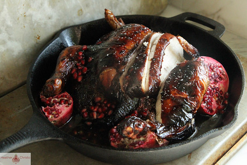 Pomegranate Laquered Roast Chicken