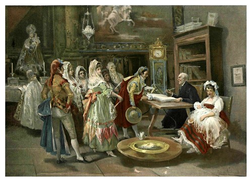 005-Bautizo a principios del XIX- Lucas Villamil-Album Salon 1-1905- Hemeroteca digital de la Biblioteca Nacional de España