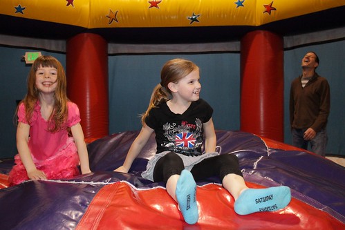 Ellie And Emma In Bouncy House