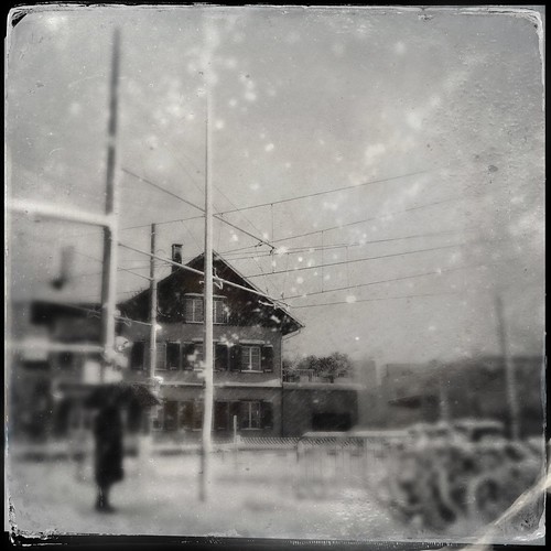 Snowing day in Aarau #1 by Davide Restivo