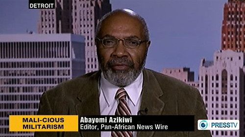 Abayomi Azikiwe, editor of the Pan-African News Wire, featured on Press TV discussing the French imperialist intervention in the West African state of Mali. Azikiwe appeared on the News Analysis segment on January 14, 2013. by Pan-African News Wire File Photos