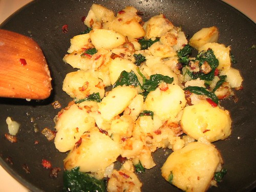 Local ingredients: Bubble and Squeak cooking