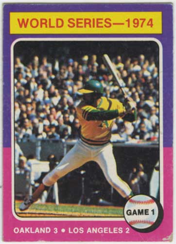 1975 Topps World Series Highlights Reggie Jackson