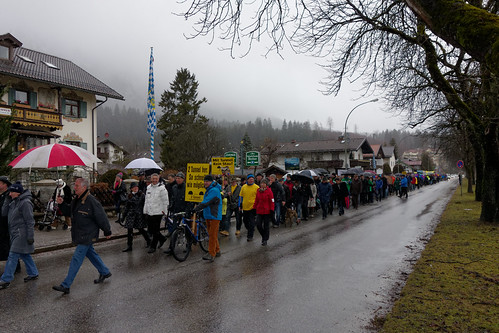 Demonstration für den Kramertunnel in Garmisch