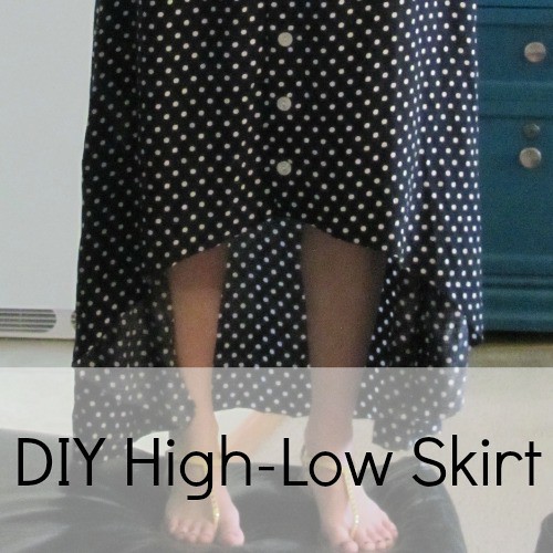 DIY high low polka dot skirt.