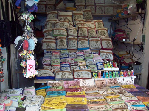  Leather vendor stand