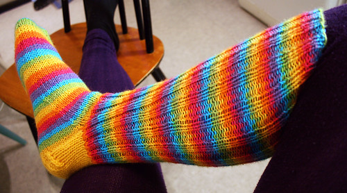 Rainbow sock ready!