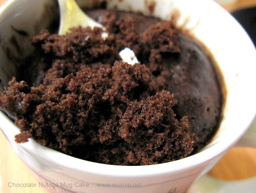 5 minute chocolate nutella mug cake