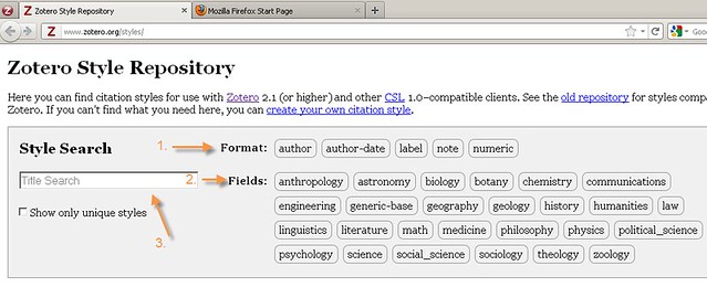 Search the style repository
