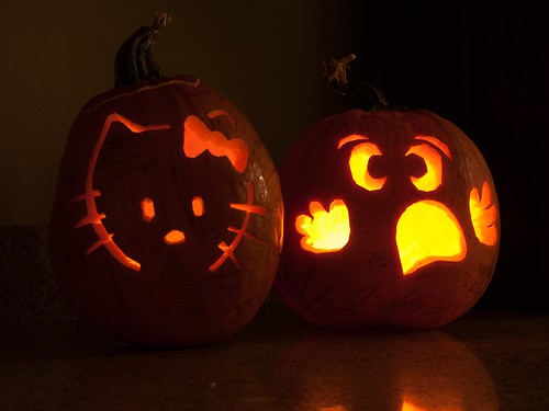 The finished pumpkins
