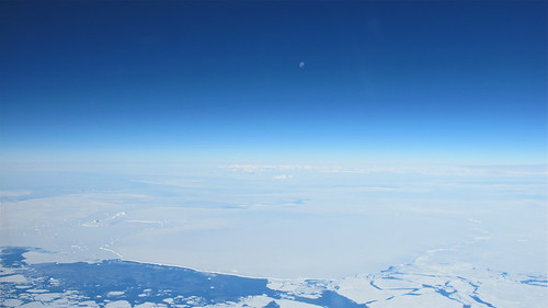 Moon over Antarctic