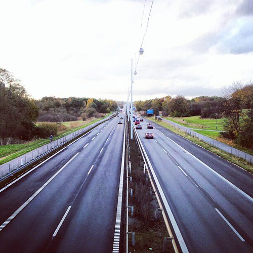 Cycle tracks on both side of every motorway leading to #Copenhagen. #bike