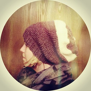 Just finished knitting this slouchy hat for myself.