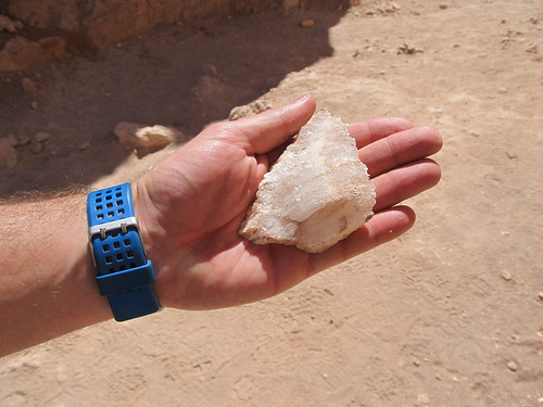 Le désert d'Atacama: crystal de sel trouvé au pied de la Duna Mayor (Valle de la Luna)