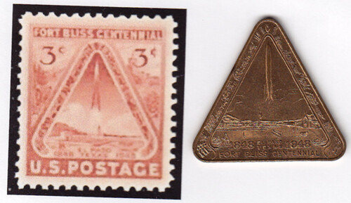 Fort Bliss stamp and medal
