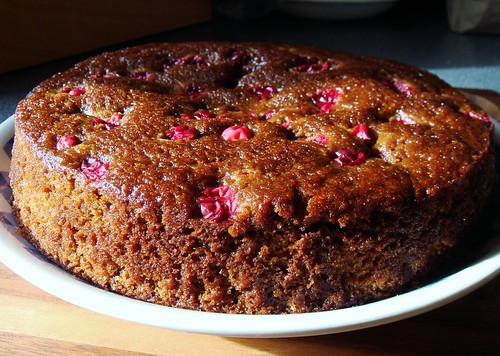 Gingerbread Cake with Cranberries