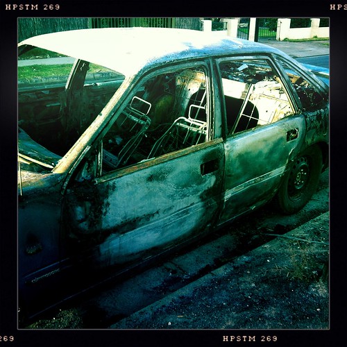 Burnt out car. Day 326/366.