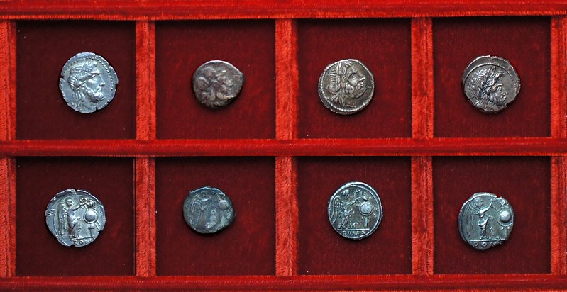 RRC 090 victoriatus, RRC 92 CROT Croton victoriatus, RRC 93 MP Metapontum victoriatus, RRC 94 N Nola victoriatus, Ahala collection, coins of the Roman Republic