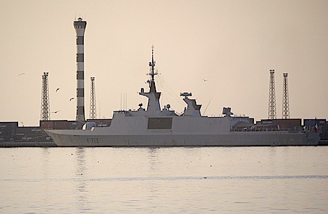 A French Stealth Frigate around occupied Libya. The puppet governmenbt in Tripoli that was installed by the U.S. and NATO is serving as a imperialist beach head. by Pan-African News Wire File Photos