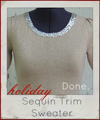 how to make a sequin neck sweater