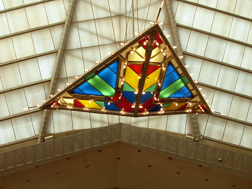 Stained Glass Light at the Frank Lloyd Wright Designed Beth Sholom Synagogue