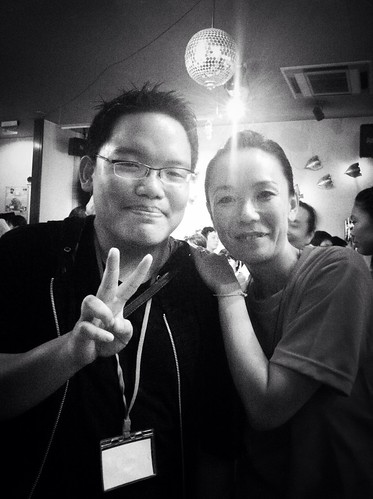 With director Naomi Kawase at the closing party of Nara Film Festival.