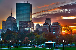 Boston November sunset