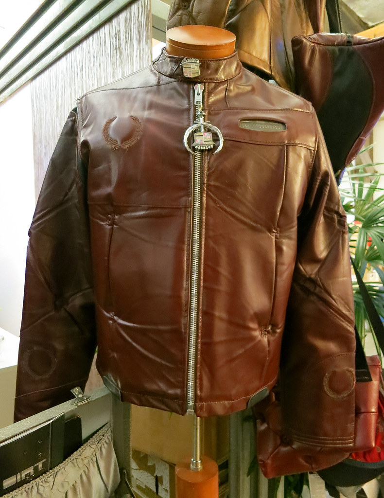 A Motorcycle Jacket Made Out of Cadillac Upholstery & Parts