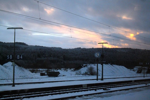 Winter evening in the train home I