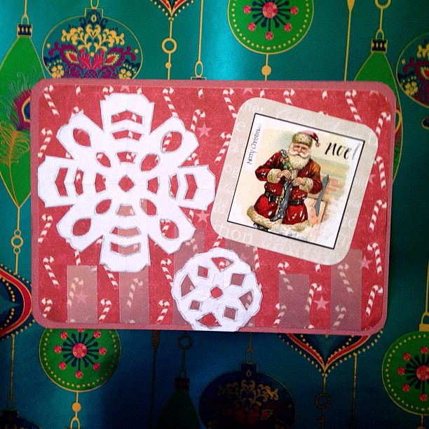 #snowflake #washitape #christmastree #santaclaus #postcard #snailmail