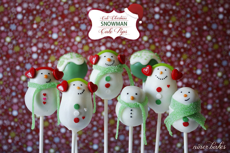 Süße Schneemann Familie - Schneemann Winter Cake Pops - Weihnachts Cake Pops - niner bakes bei Flickr