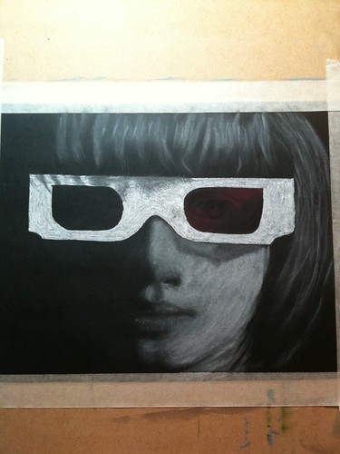 Jessie wearing 3D glasses - finished 29.11.12