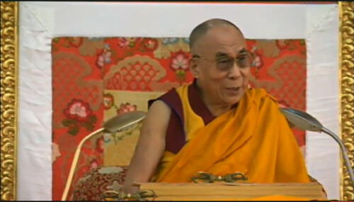 His Holiness the Great 13th Dalai Lama teaching about visions seen during intiations, 18 Great Stages of the Path Commentaries, webcast, Dharamasala, India by Wonderlane