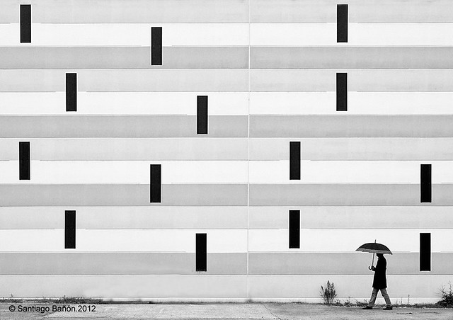 Heavy rain - Fantastic Black and White Street Photographs