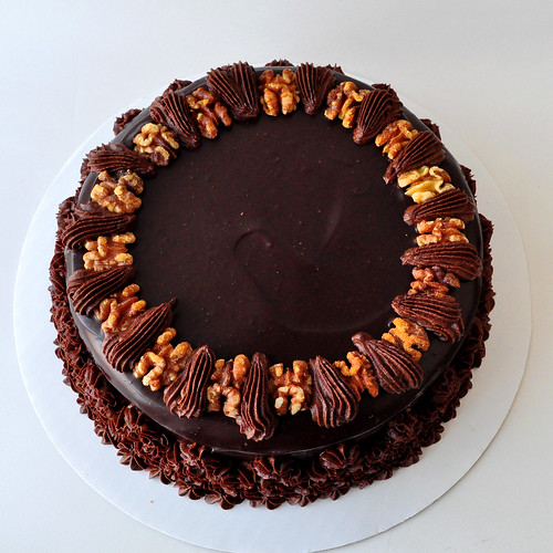 Chocolate Walnut Cake Top