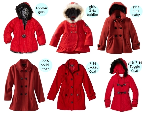 fashionable red coat for girls