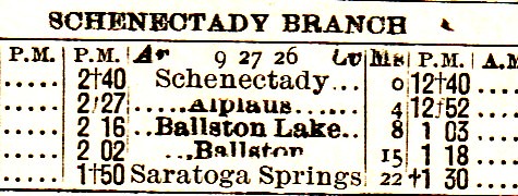 1926 Schedule