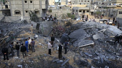 Israeli Air Force damage in Gaza on November 16, 2012. The Israelis are planning a ground assault against the Palestinians. by Pan-African News Wire File Photos