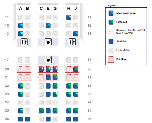 American Airlines Boeing 767-300 Seat Map