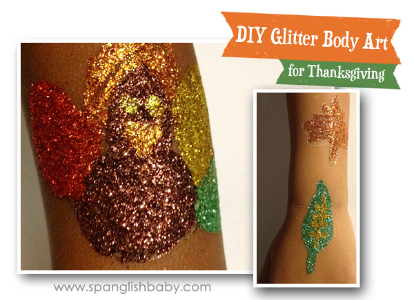 DIY Glitter body art for kids