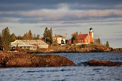 "Copper Country" Eagle Harbor Lighthouse Sunrise , Eagle Harbor, Michigan by Michigan Nut