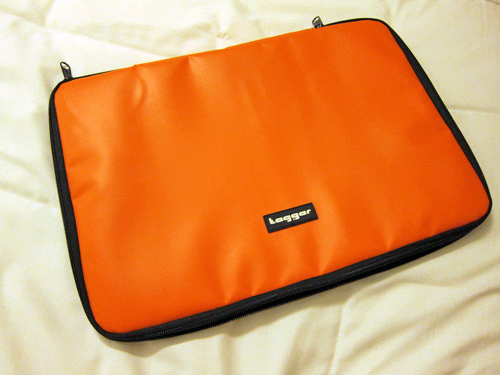 orange laptop pouch