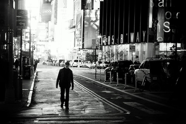 Solo walk on Broadway