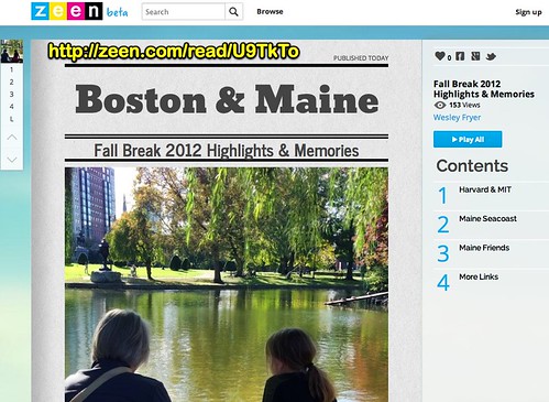 Zeen | Boston & Maine: Fall Break 2012 Highlights & Memories